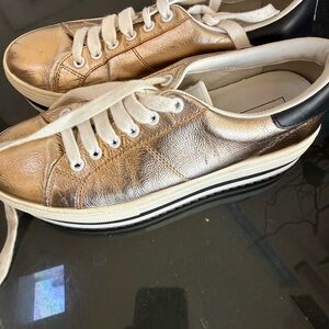 Marc Jacobs Metallic Gold Sneakers for Men